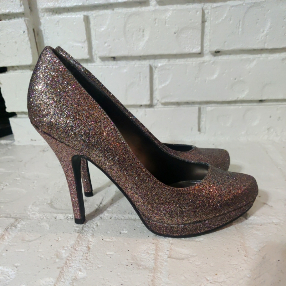 Call it spring Banhi Size 7.5 purple glitter